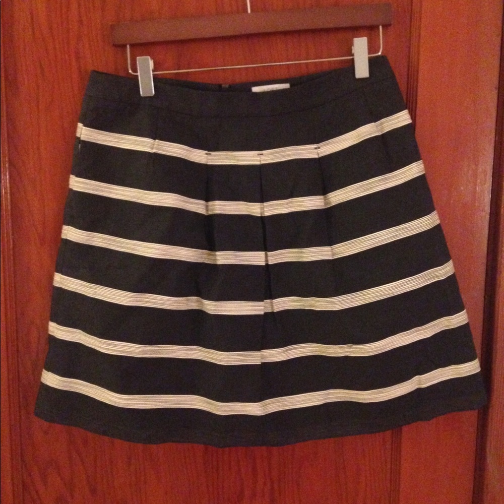 LOFT a-line striped skirt